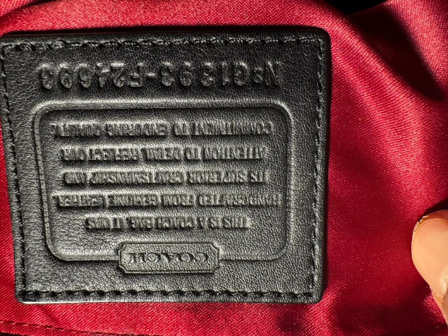 Coach Black & Red Tote Bag image indicator(5)