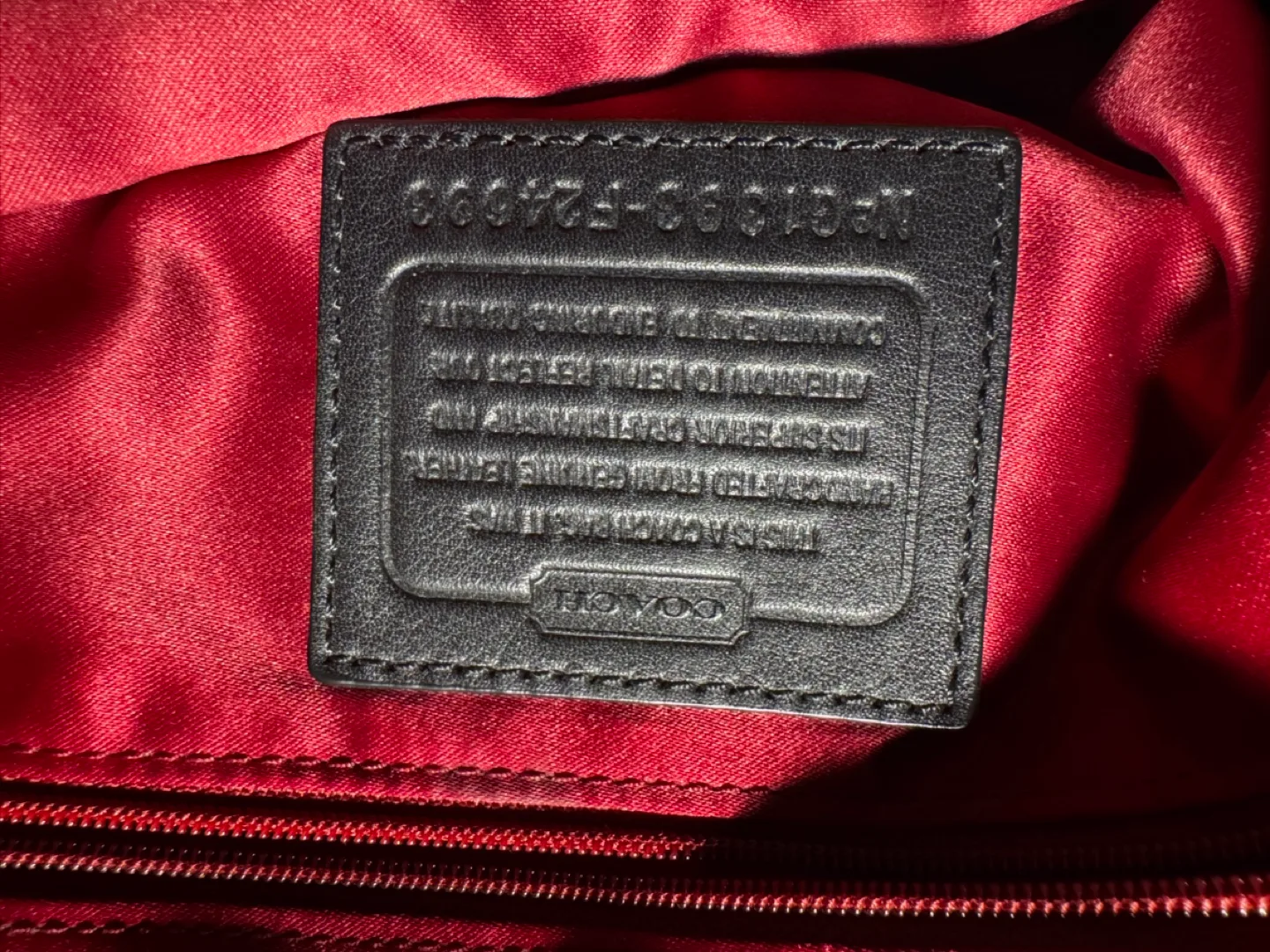 Coach Black & Red Tote Bag image indicator(6)