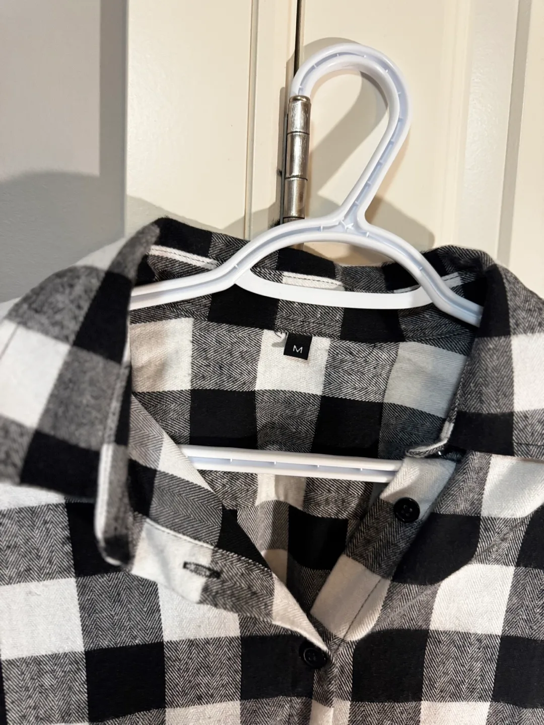 Black and White Plaid Flannel Shirt image indicator(4)