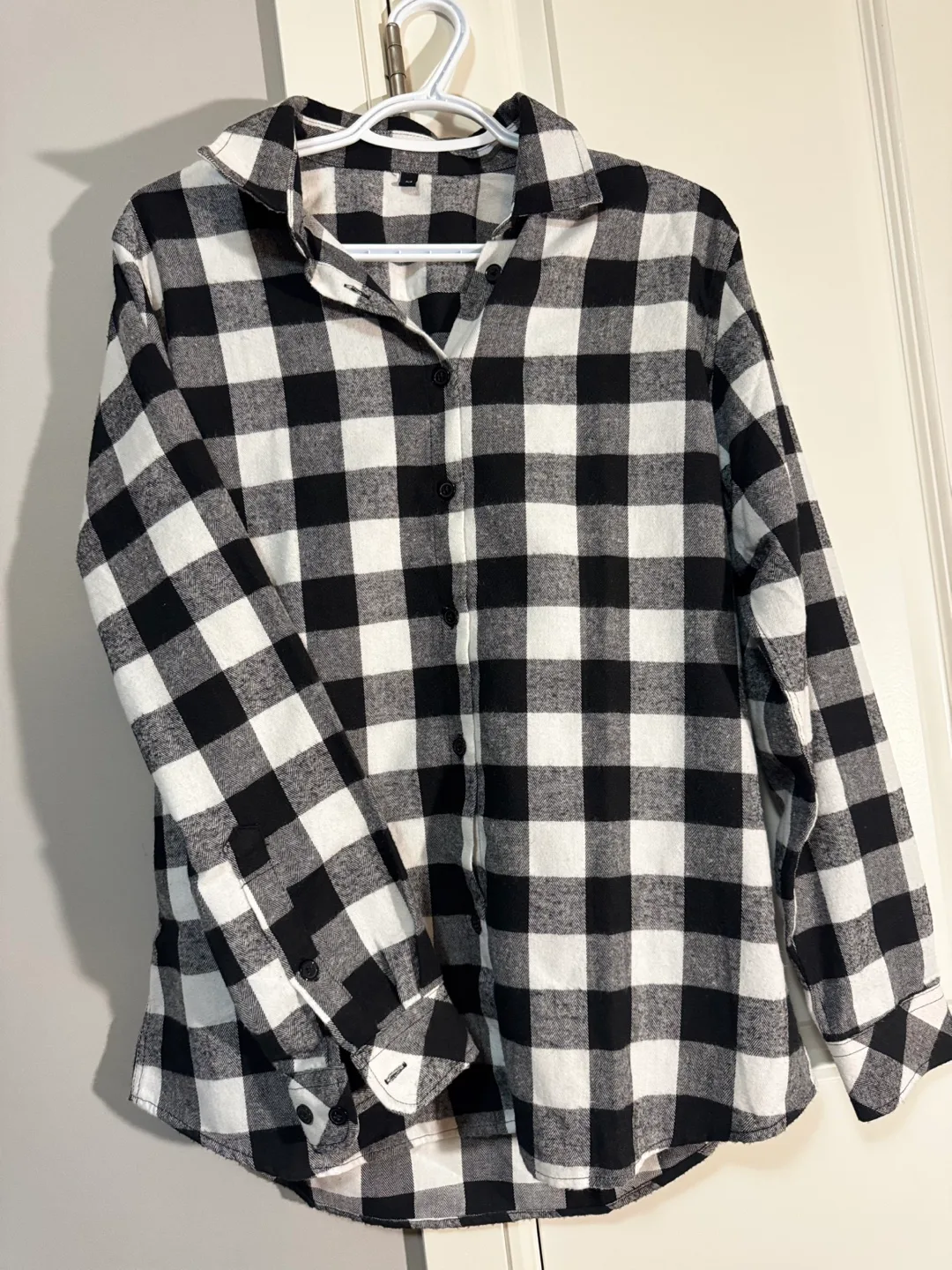 Black and White Plaid Flannel Shirt image indicator(2)