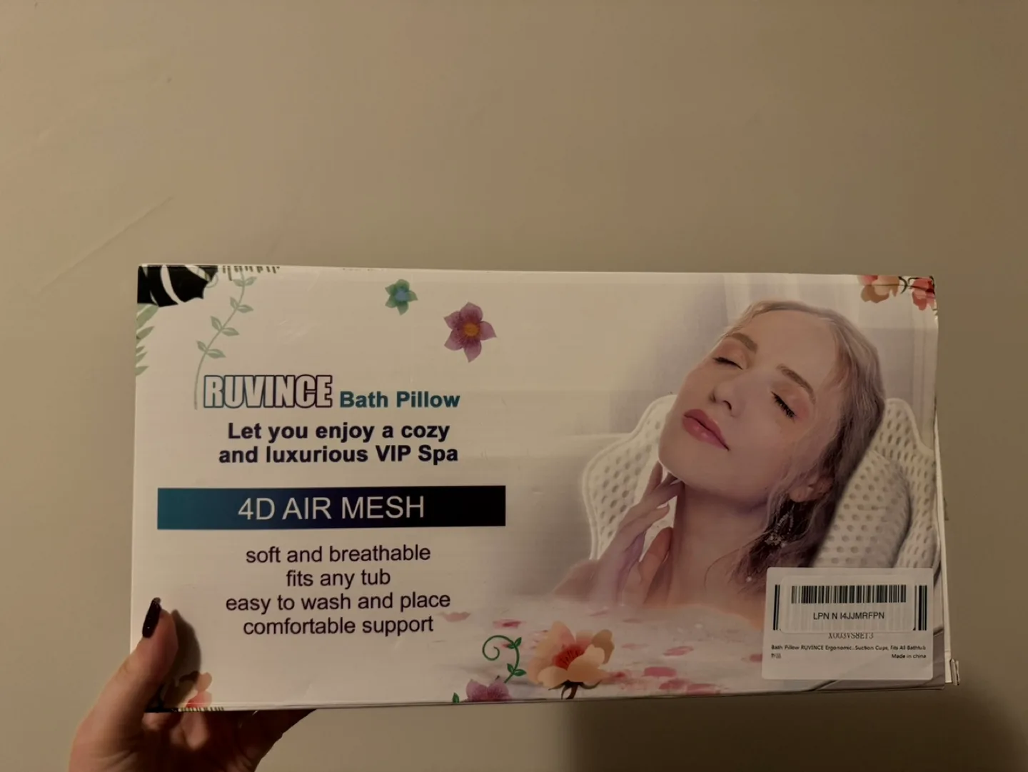 Bath Tub Pillow - Ergonomic Design - 6 Suction Cups - Grey image indicator(9)