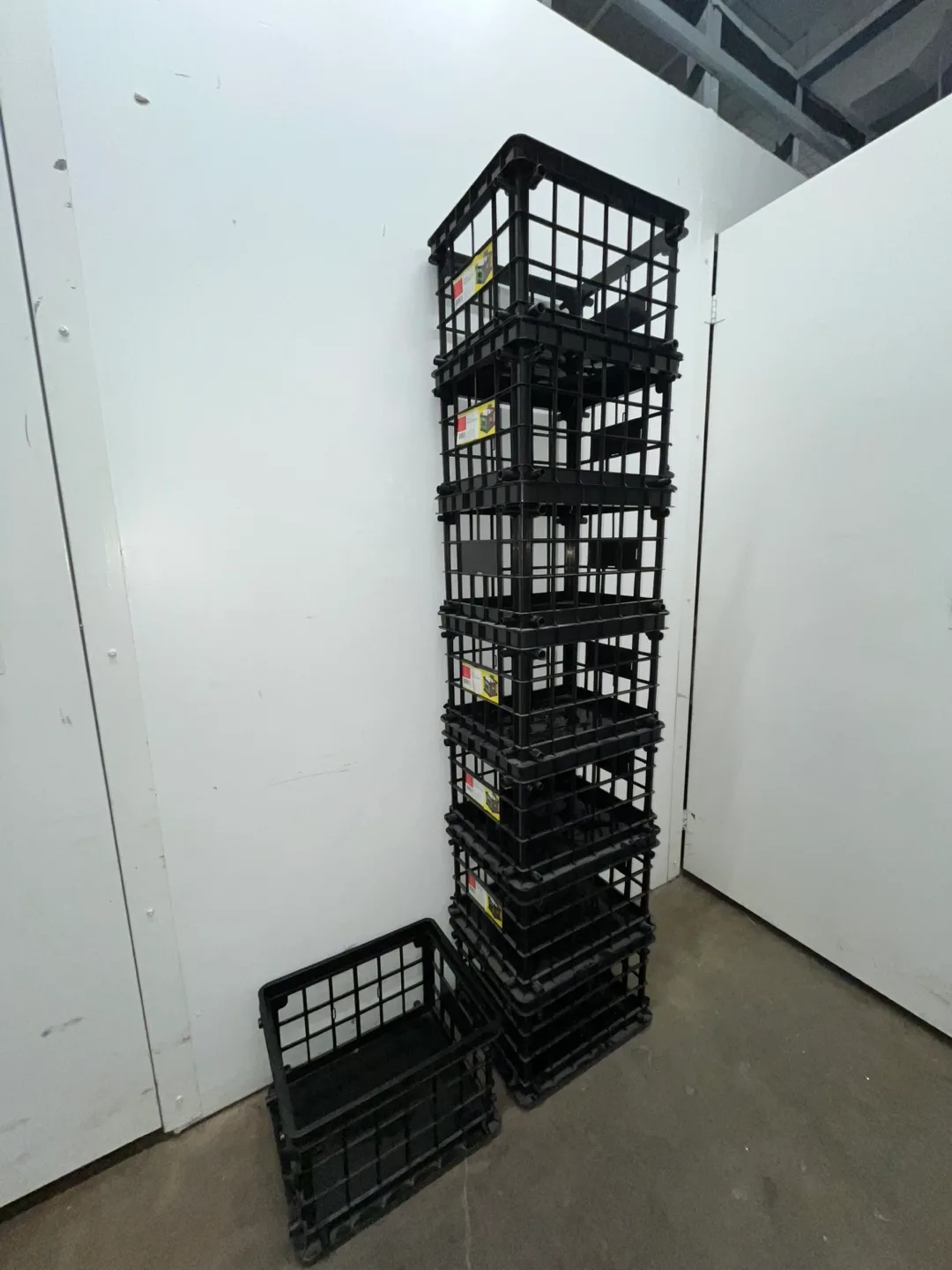 7 Black Plastic File Crates thumbnail