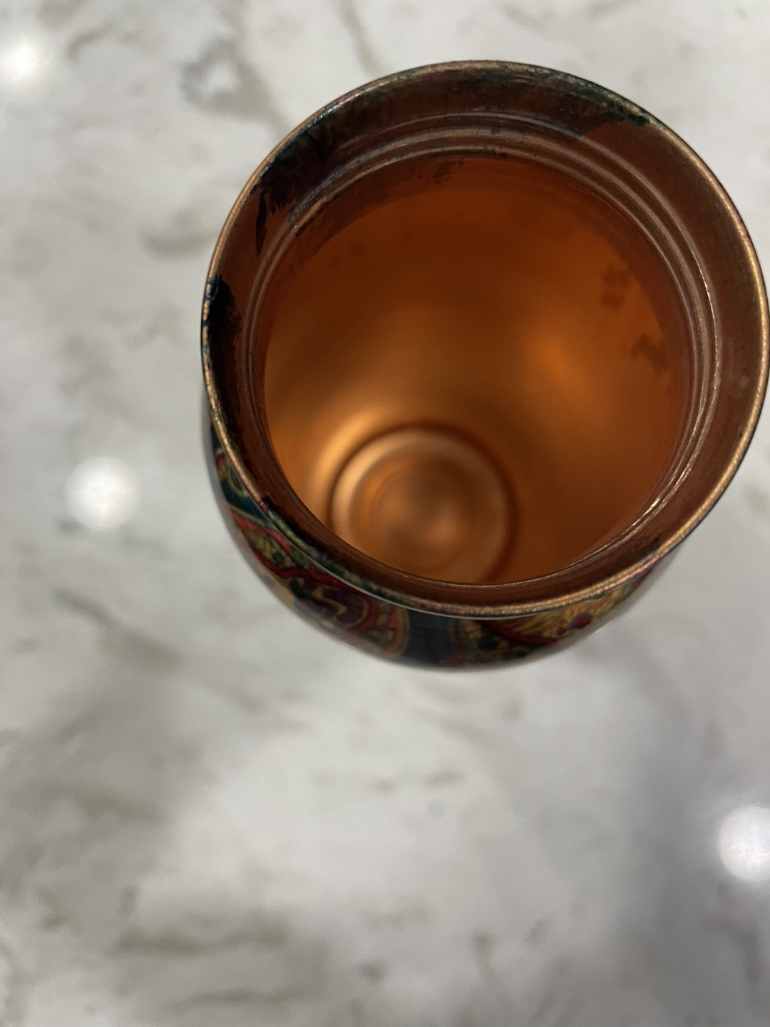 Copper Water Bottle with Paisley Design - photo 4