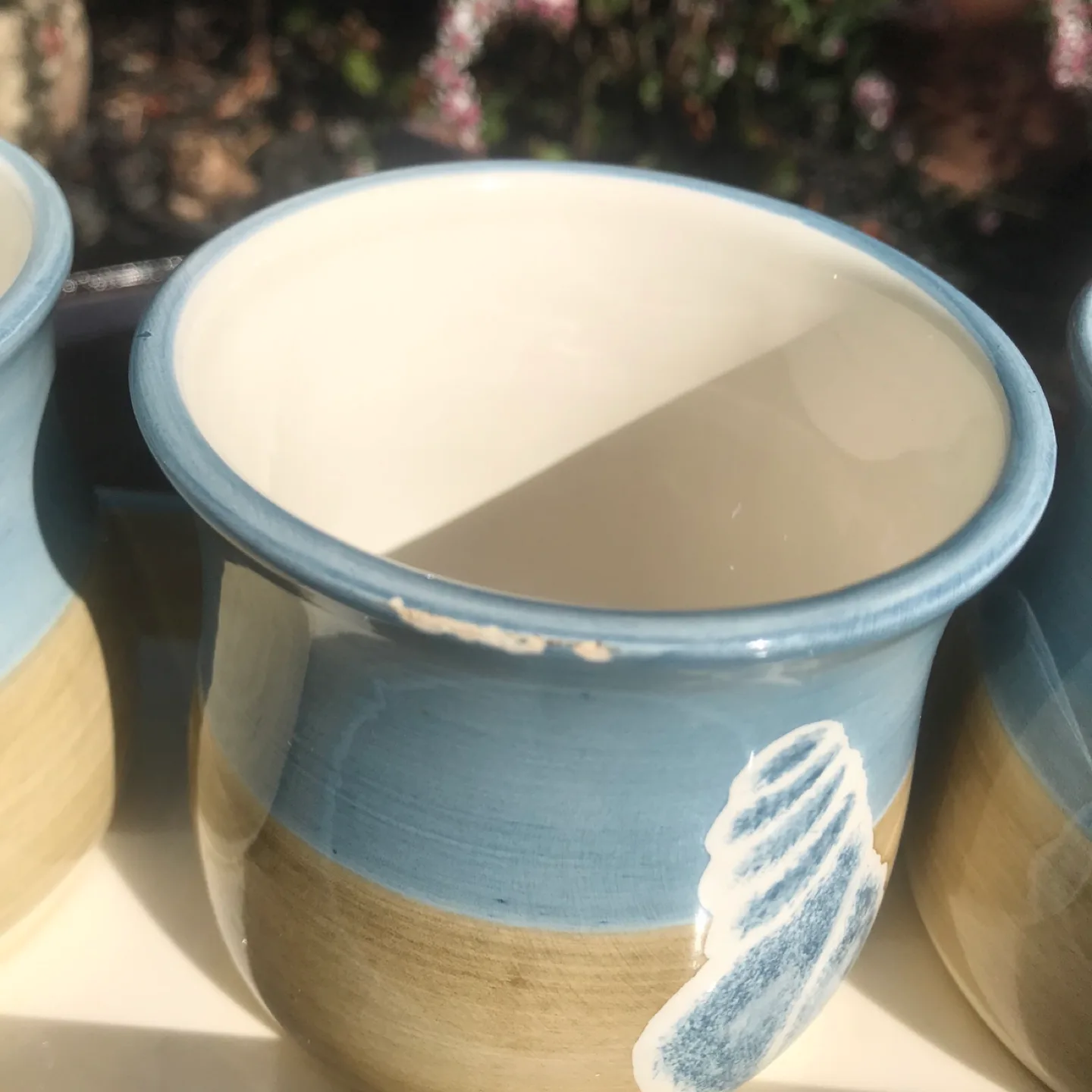 Set of 3 Small Ceramic Pots with Tray image indicator(6)