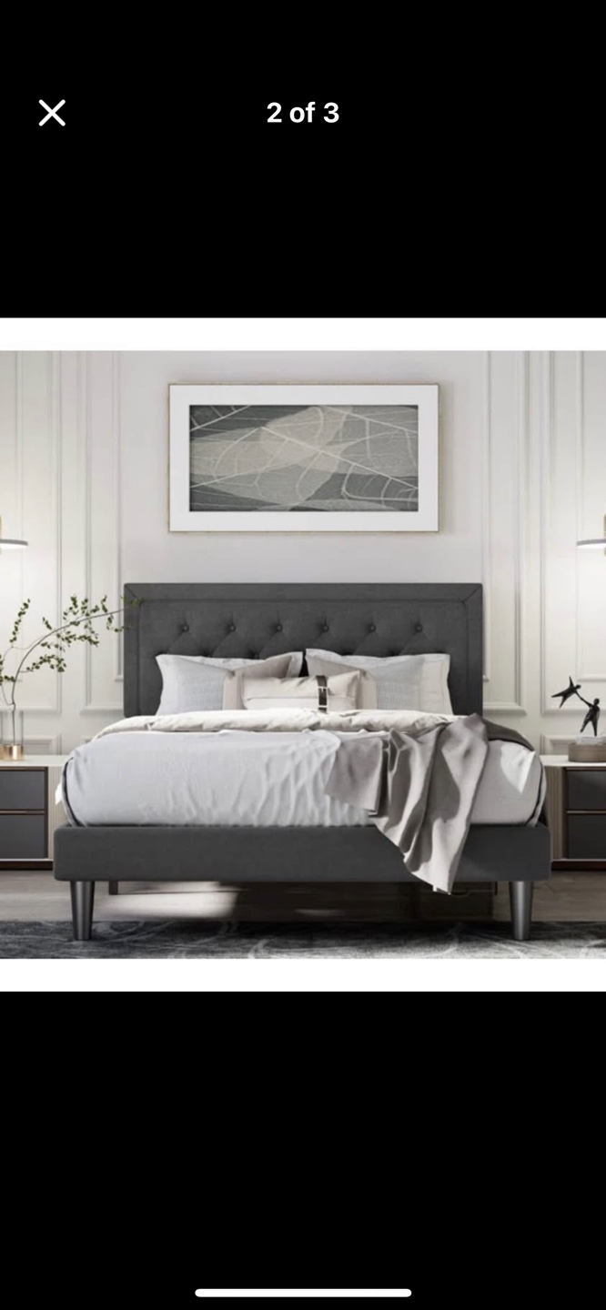 Queen Size Upholstered Bed Frame - photo 2