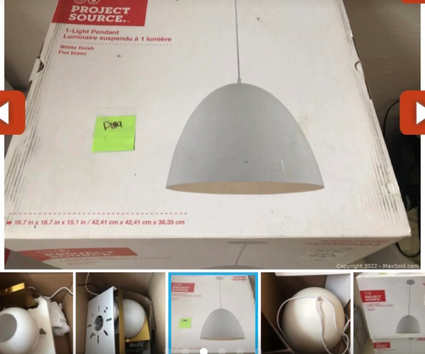 TWO (new in box) Project Source 1 Light Pendant image indicator(3)