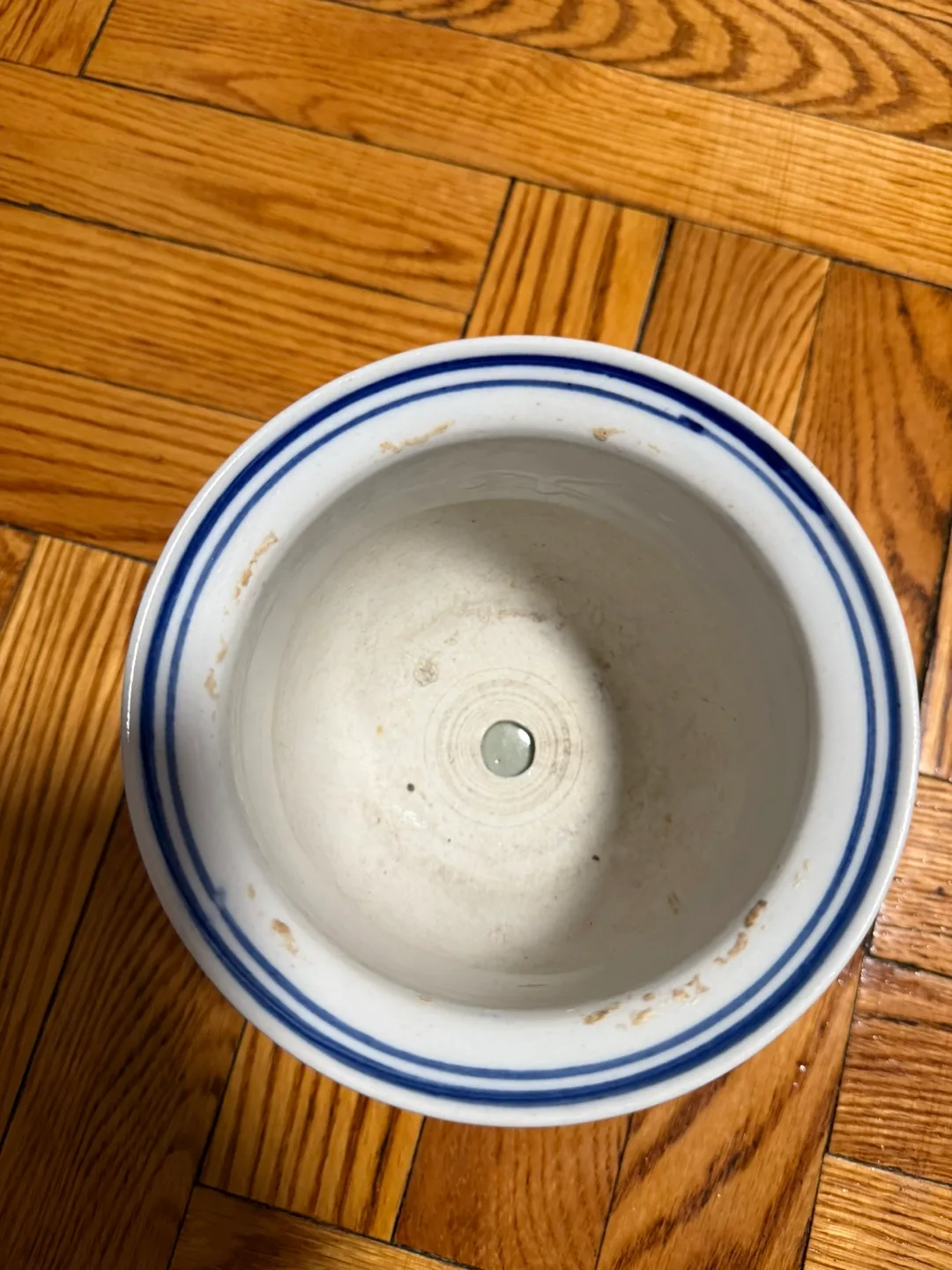 Blue and White Ceramic Planter 5” with Saucer 🧡 image indicator(3)