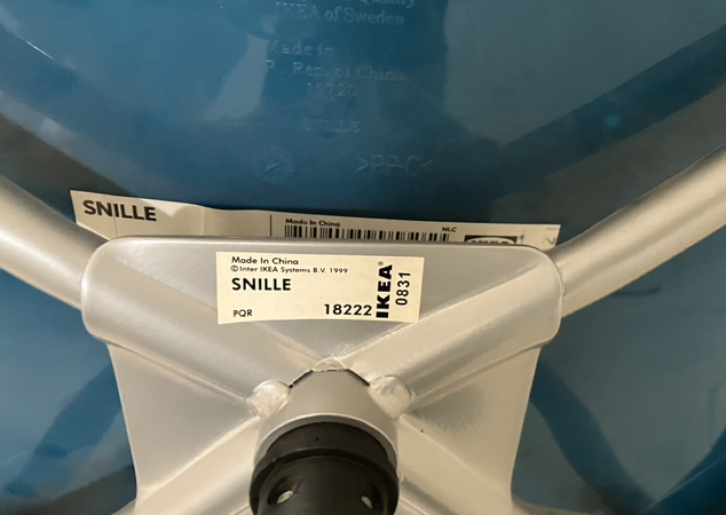 IKEA SNILLE Blue Swivel Office Chair - photo 5