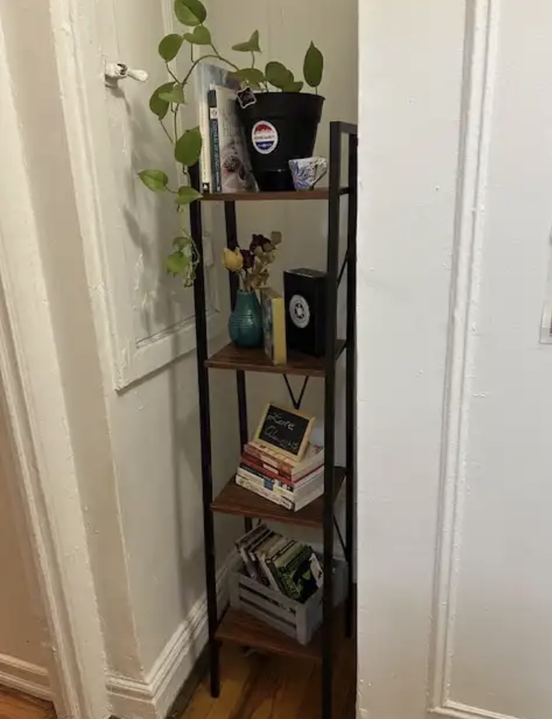 4-Tier Shelf with Metal Frame