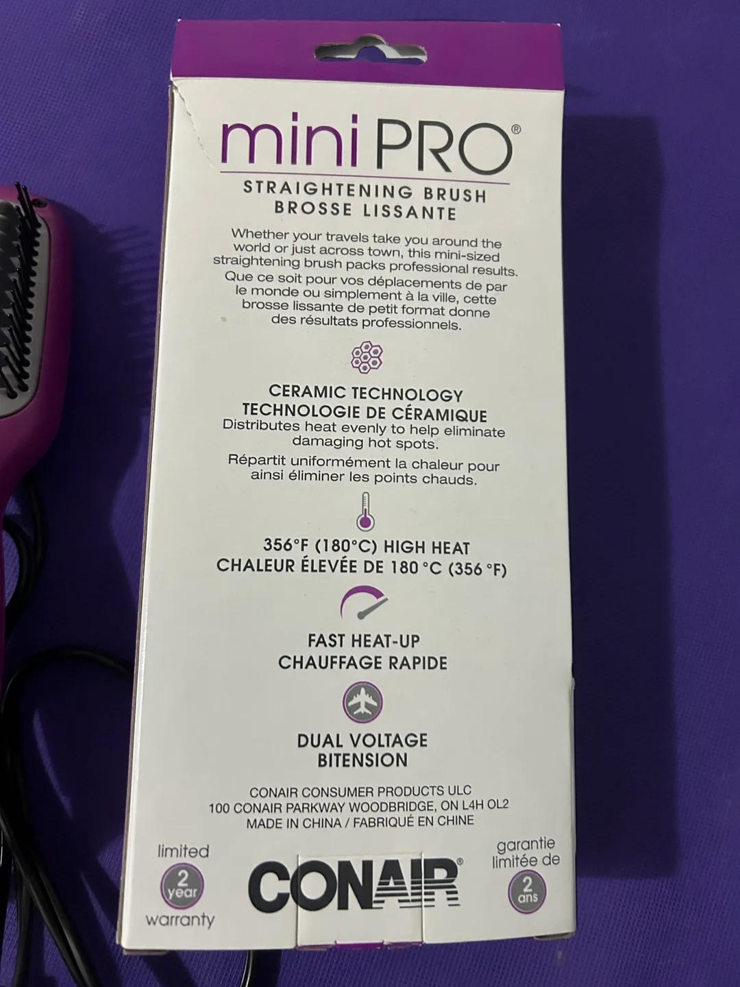 Conair Mini Pro Straightening Brush image indicator(7)