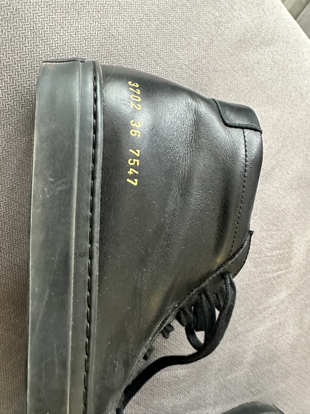 Common Projects Achilles Mid Black Leather Sneakers image indicator(3)