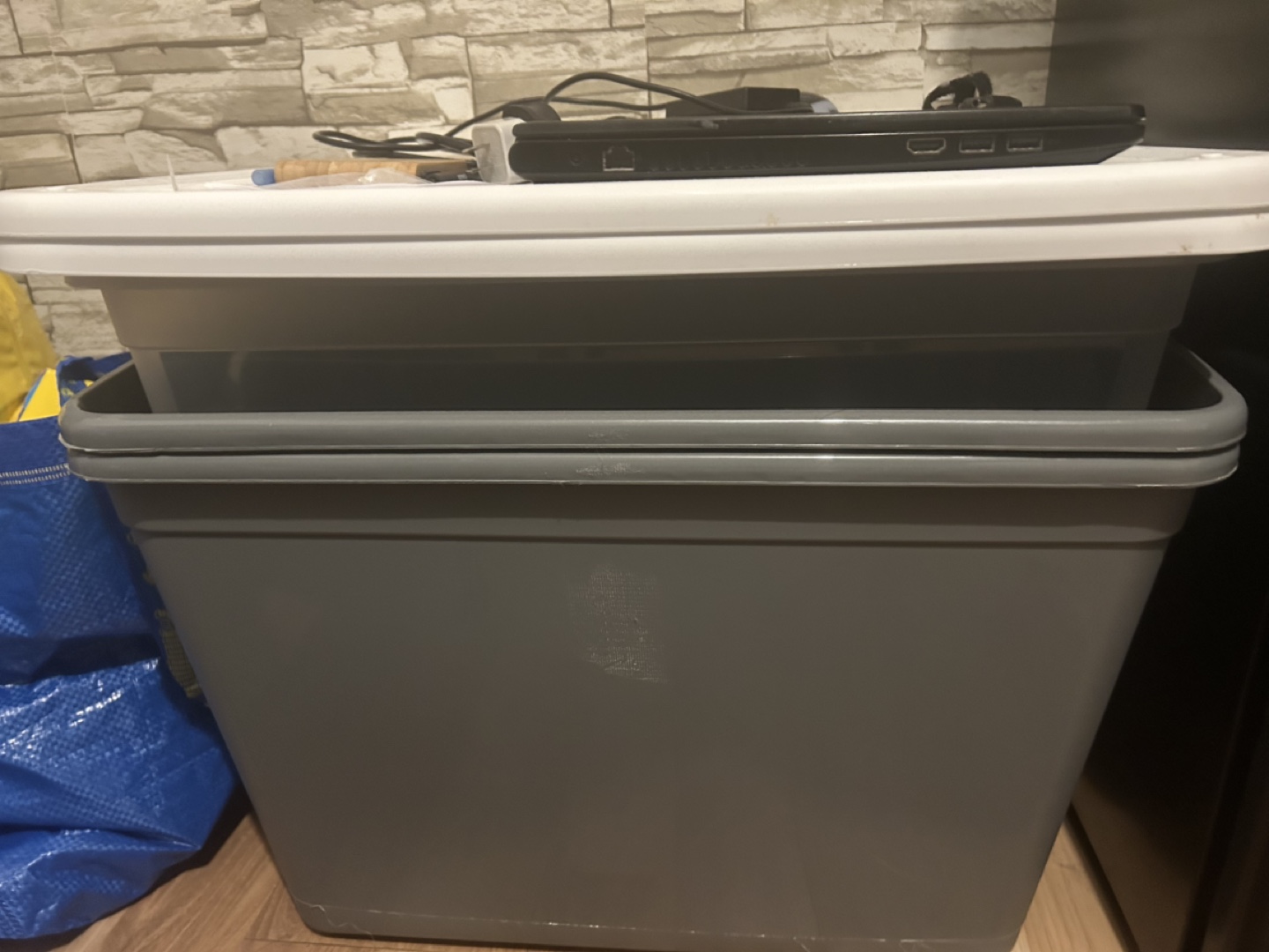 Grey Storage Bin 3 pieces