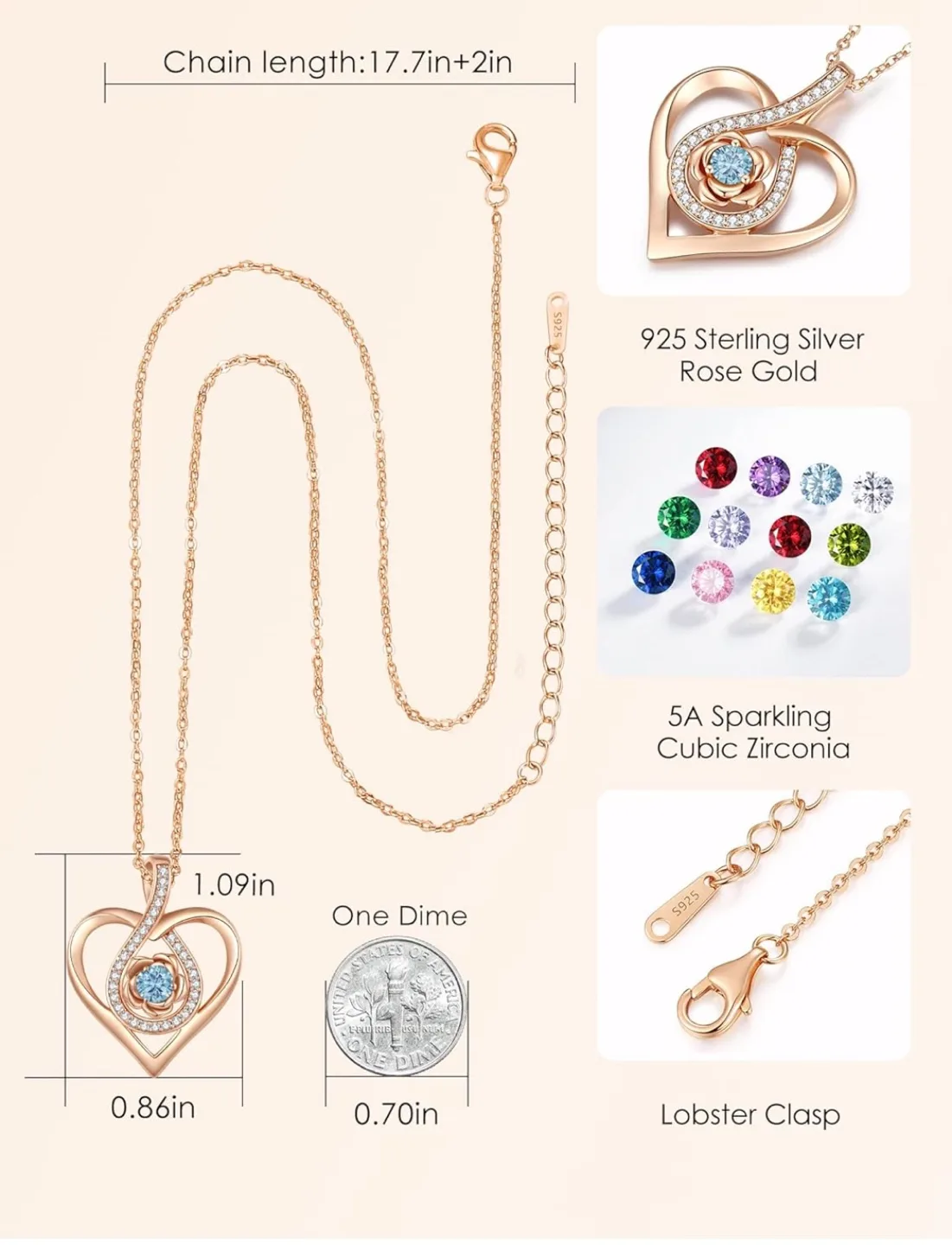 Heart Pendant Necklaces for Women image indicator(4)