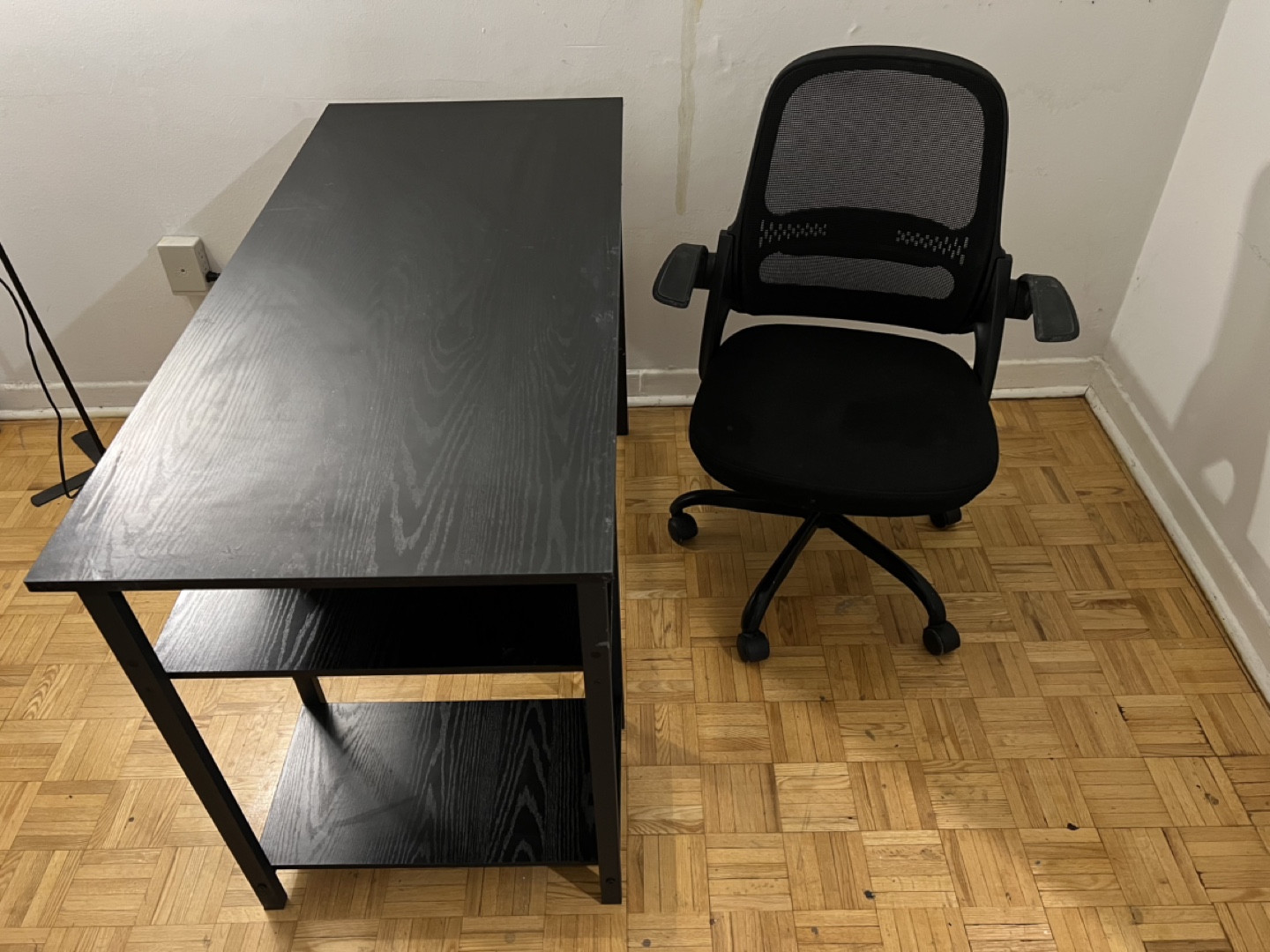Black Computer Desk with Chair - photo 2