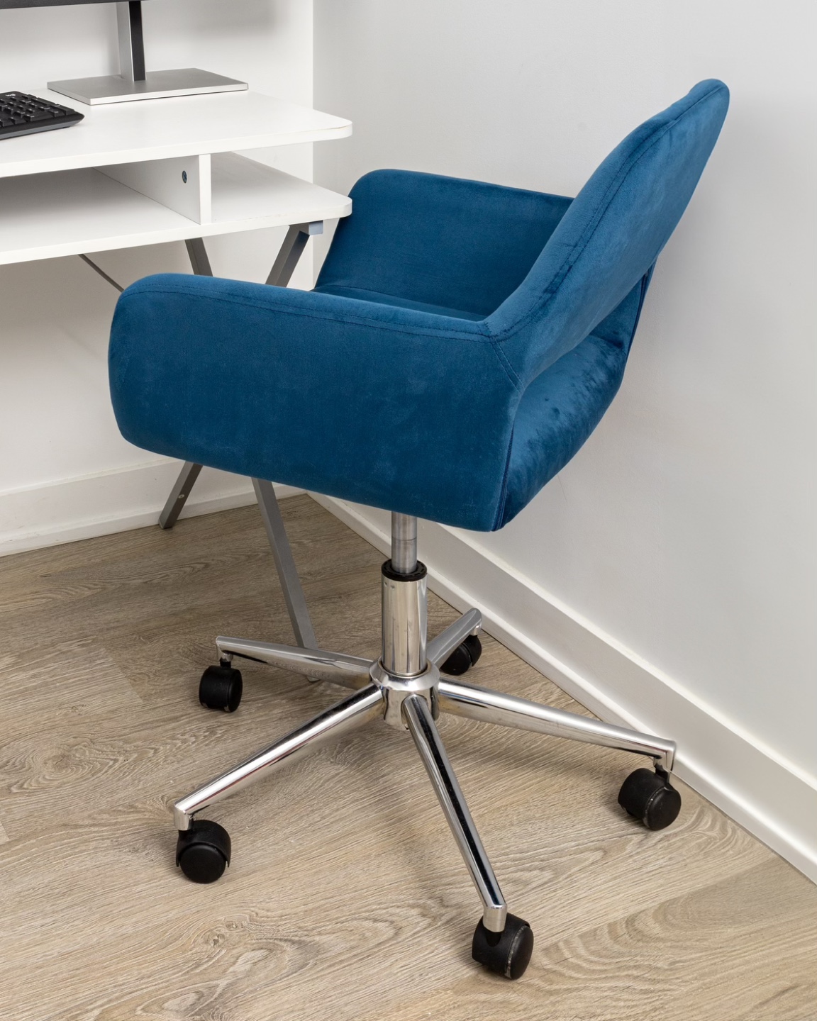 Blue Velvet Office Chair - photo 3