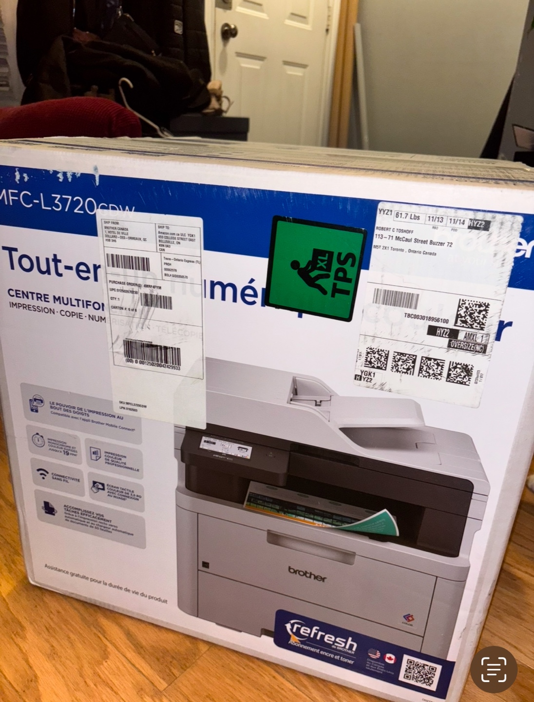 Brother MFC-L3720CDW Wireless Colour Laser Printer