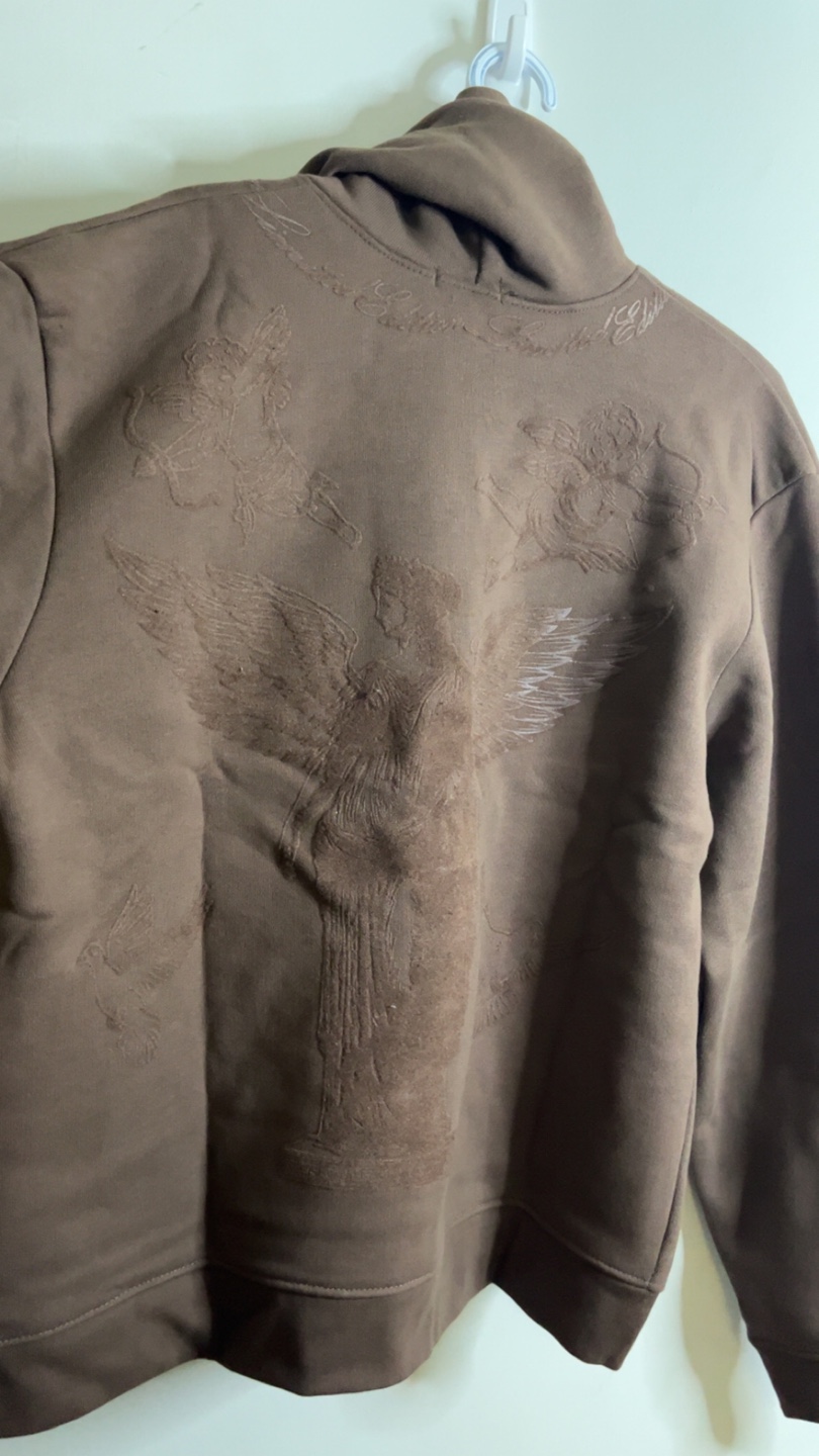 Brown Embroidered Hoodie - photo 2