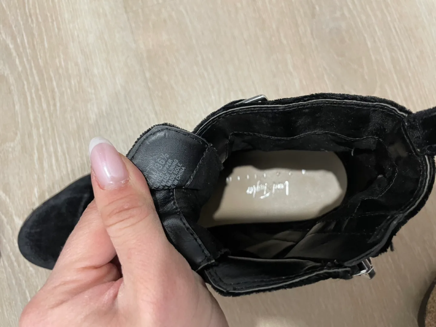 Black Velvet Buckle Booties image indicator(4)