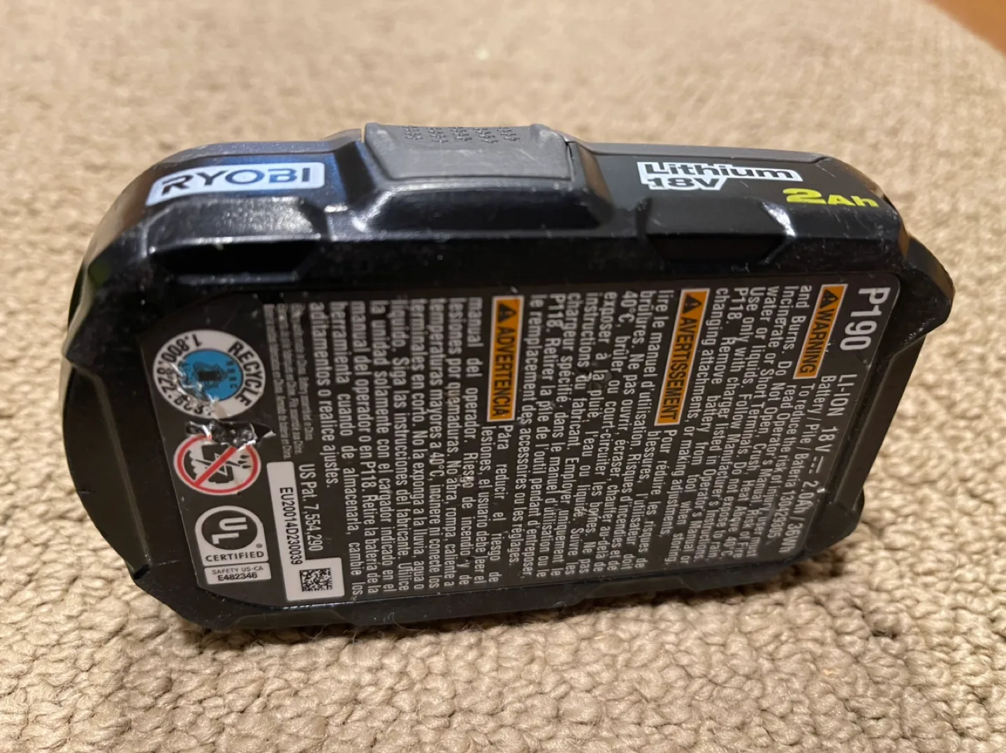 Ryobi 18v cordless 5 1/2 Inch circular saw + battery image indicator(5)