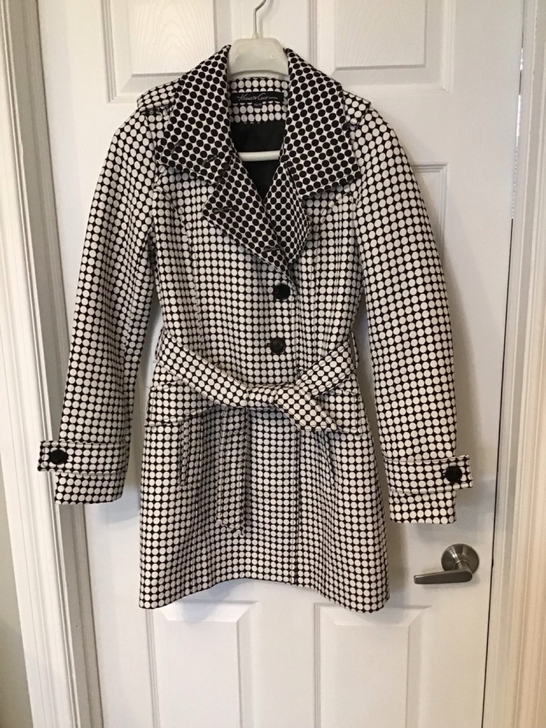 Kenneth Cole New York Polka Dot Trench Coat