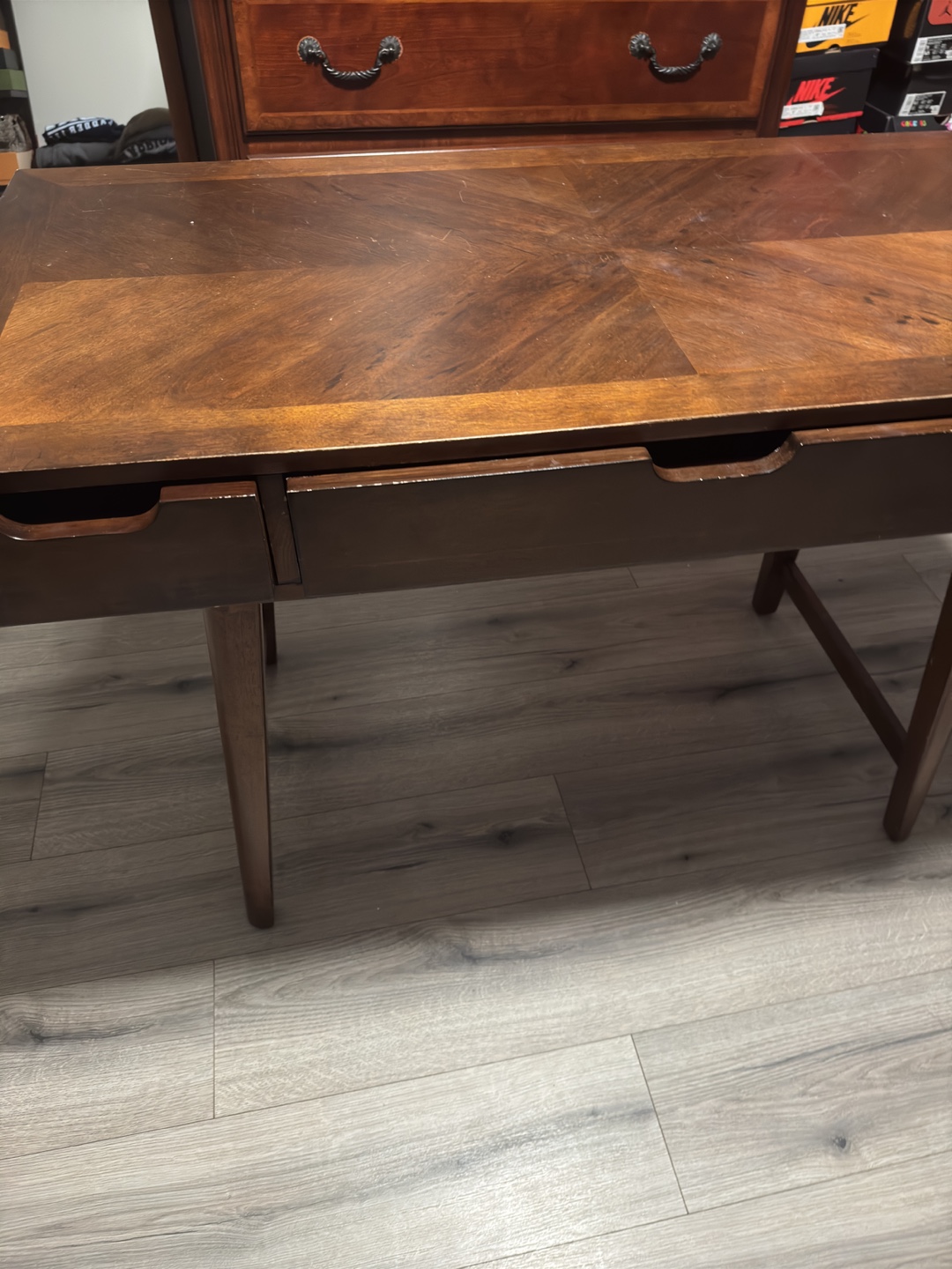 Wooden Desk with Three Drawers - photo 3