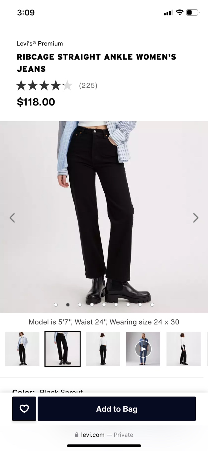 Levi's Ribcage Straight Ankle Jeans