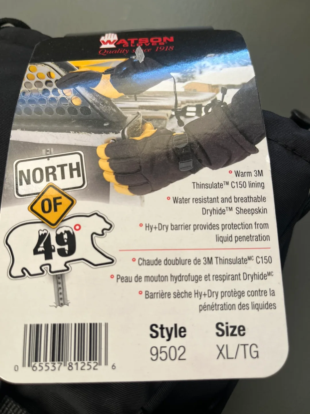 Watson 3M Thinsulate Winter Gloves XL/TG image indicator(4)