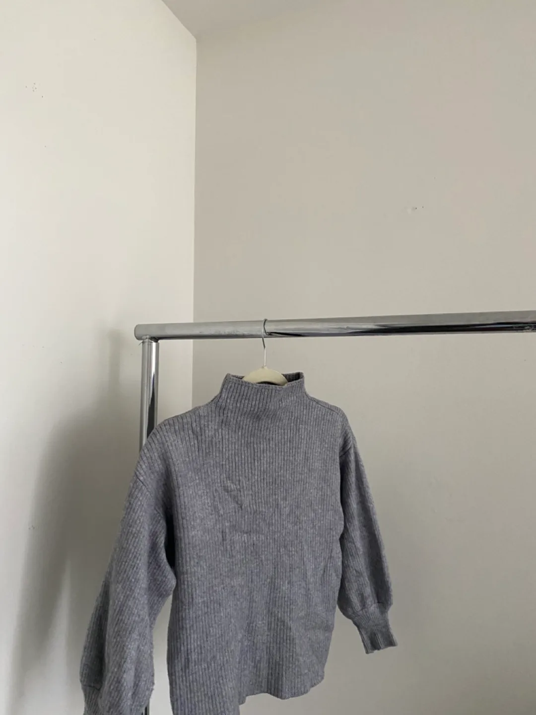 Grey Mock Neck Sweater image indicator(4)
