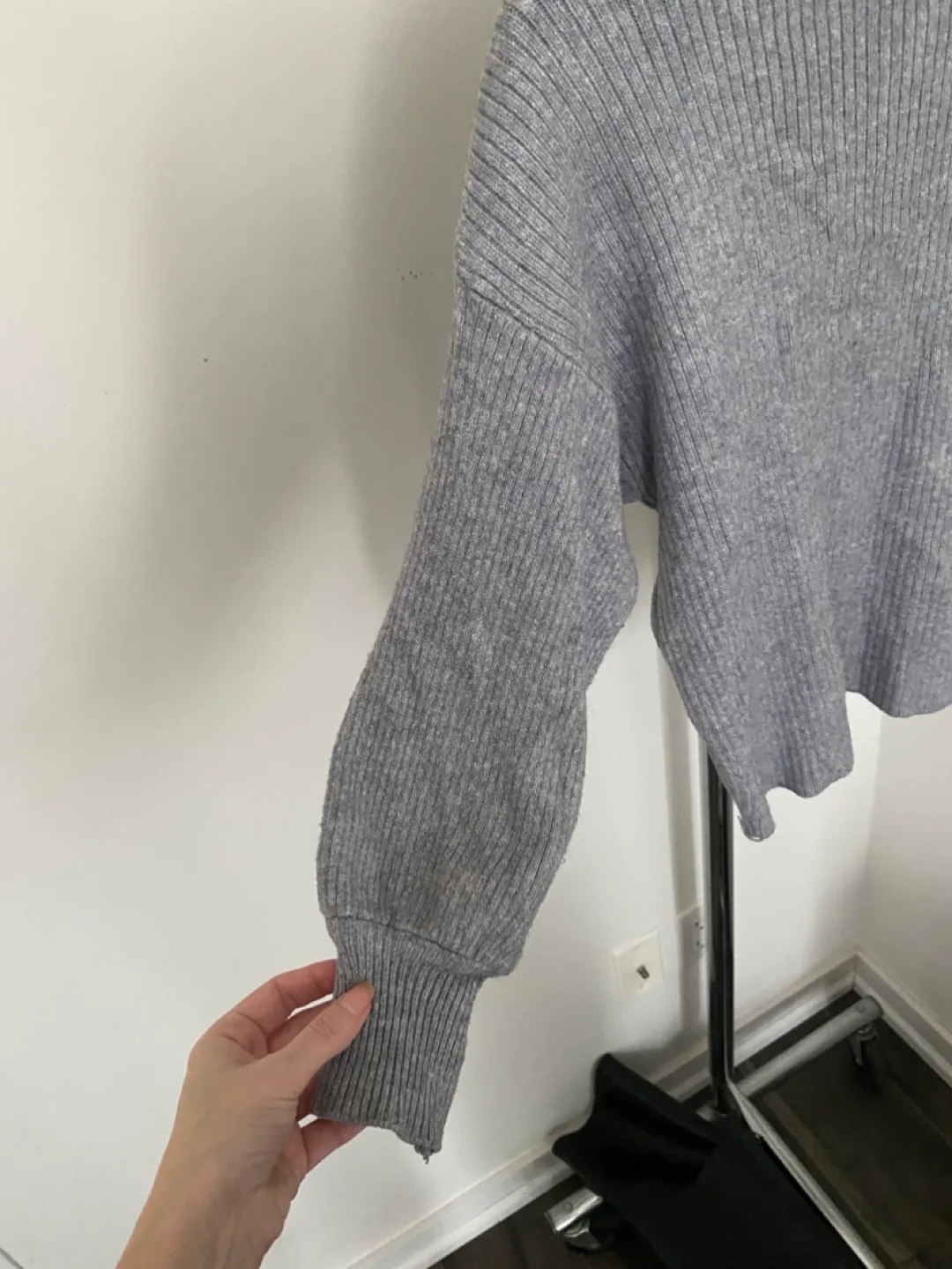 Grey Mock Neck Sweater image indicator(2)