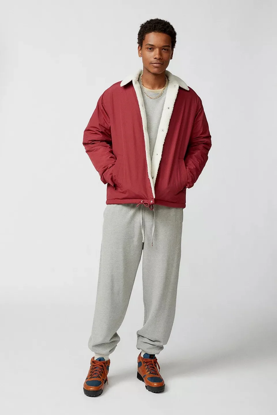 Brand New Urban Outfitters Standard Cloth Burgundy Jacket image indicator(2)