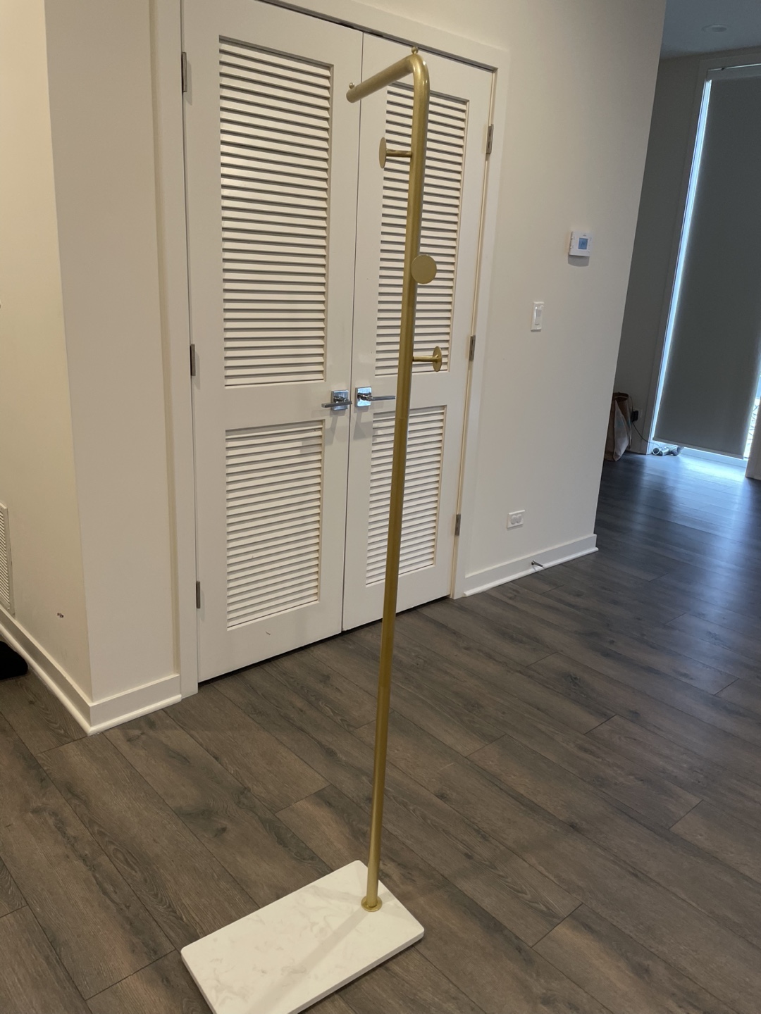 Gold and Marble Coat Rack