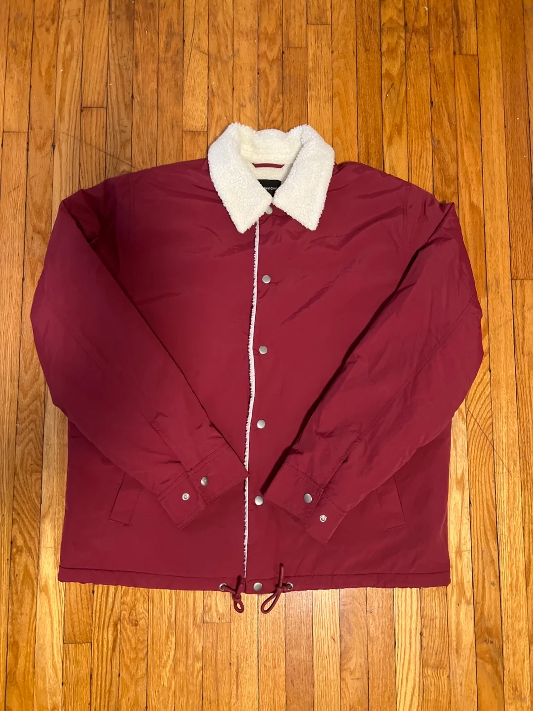 Brand New Urban Outfitters Standard Cloth Burgundy Jacket image indicator(5)