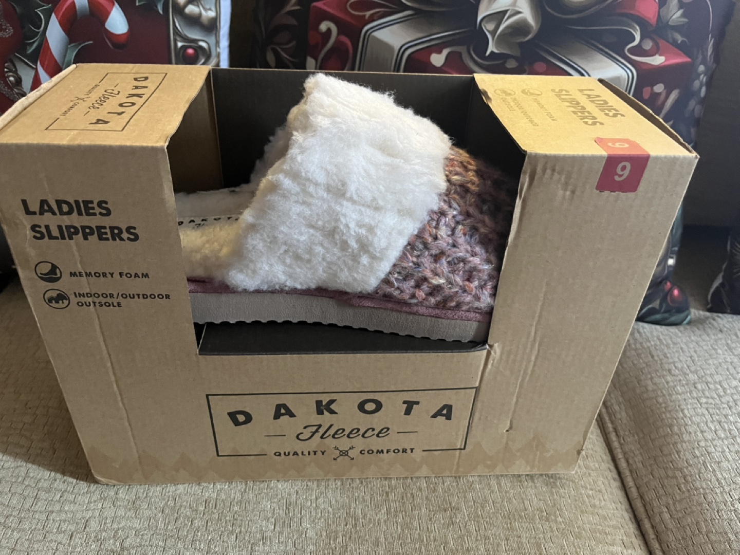 Dakota Fleece Ladies Slippers Size 9