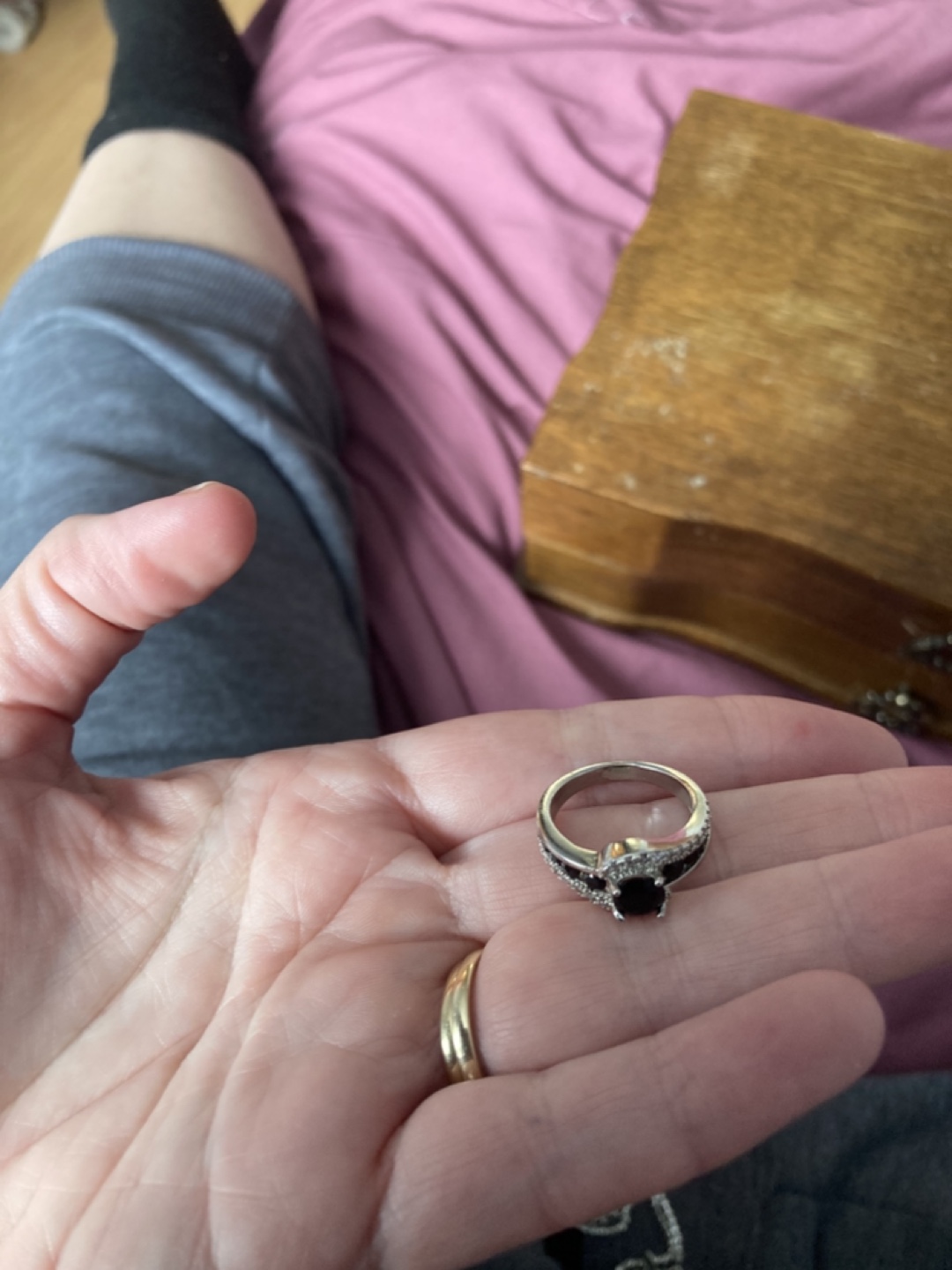 Black stone ring - photo 2