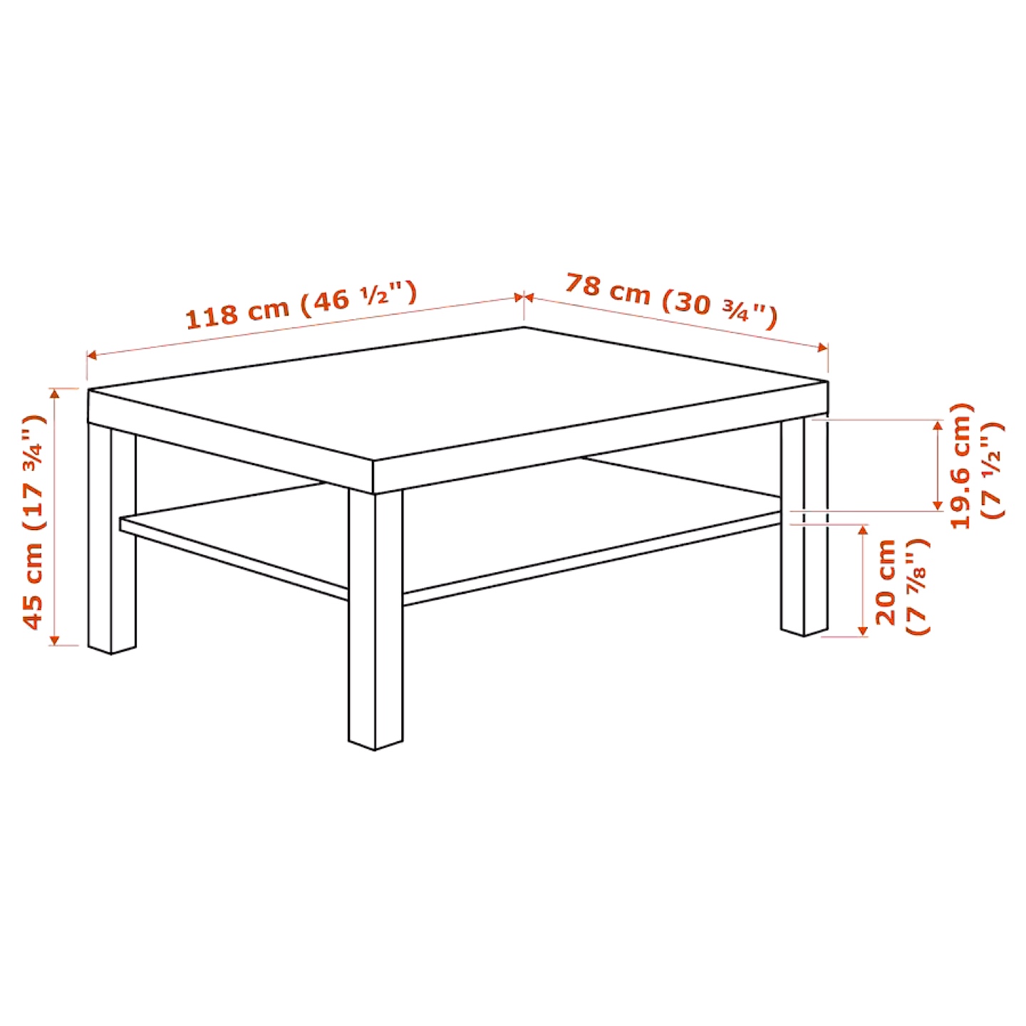 Ikea Coffee Table (Lack) - White - photo 4