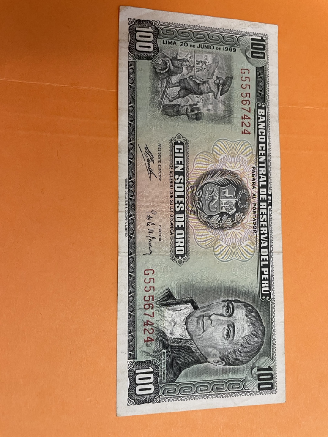 100 Soles de Oro Bank Note - photo 3