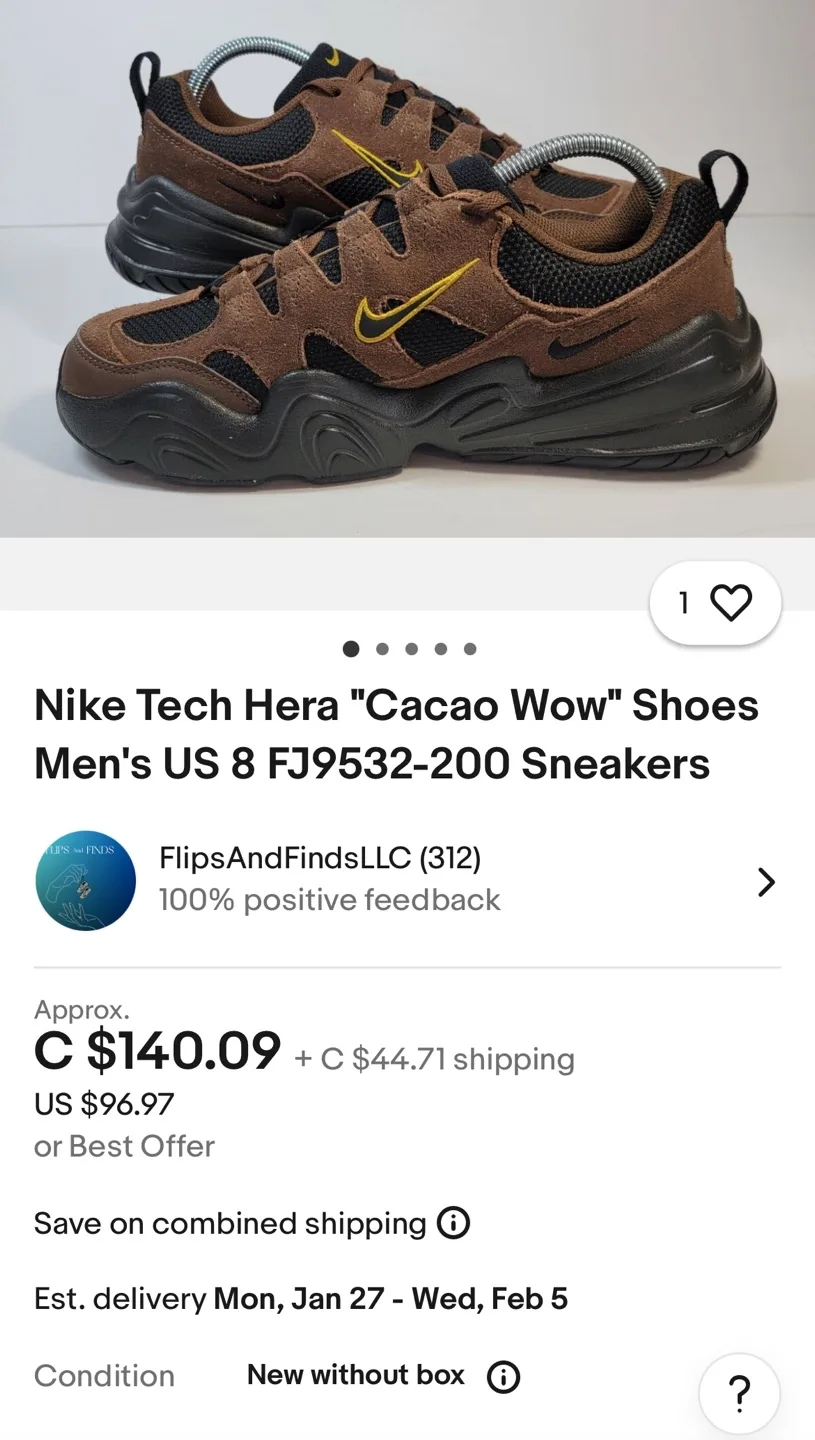 Nike Tech Hera “Cacao Wow” Sneakers image indicator(8)