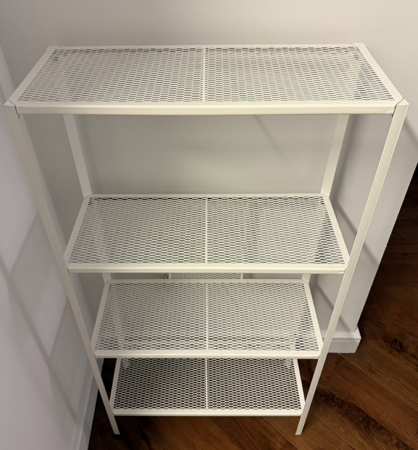 IKEA Baggebo White Metal Shelf Unit
