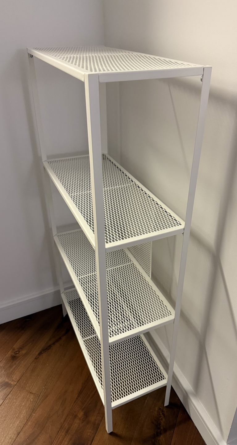 IKEA Baggebo White Metal Shelf Unit - photo 3