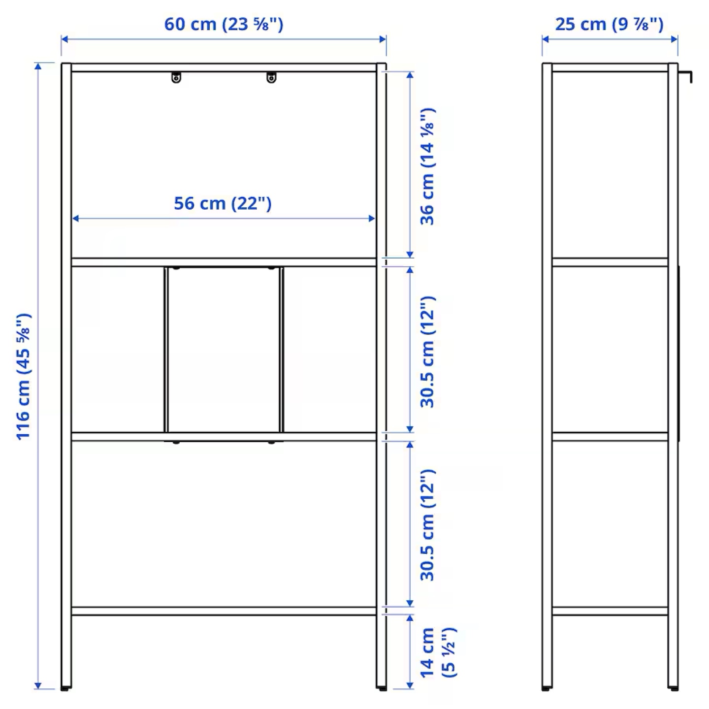 IKEA Baggebo White Metal Shelf Unit - photo 4