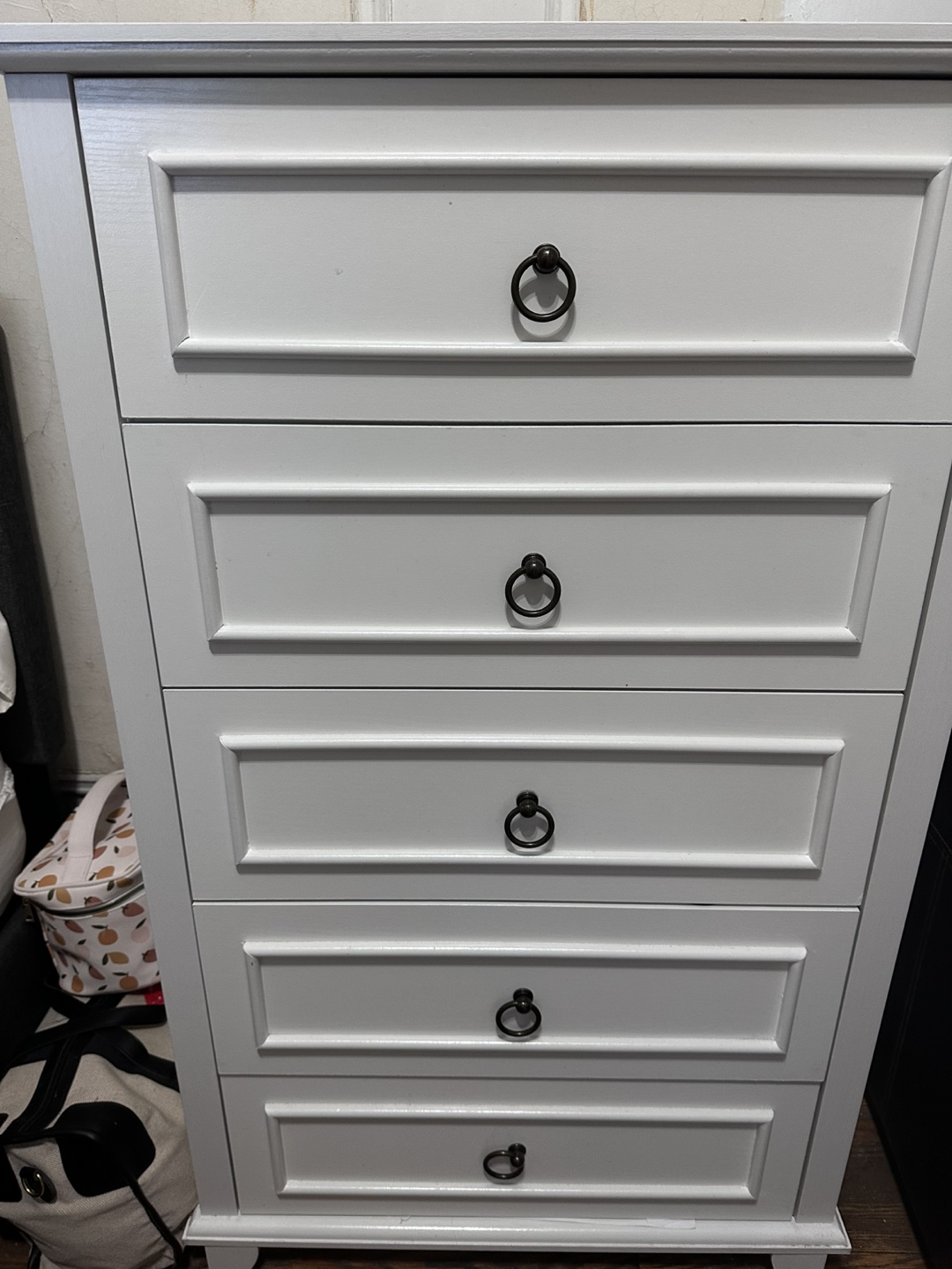 White 5-Drawer Dresser