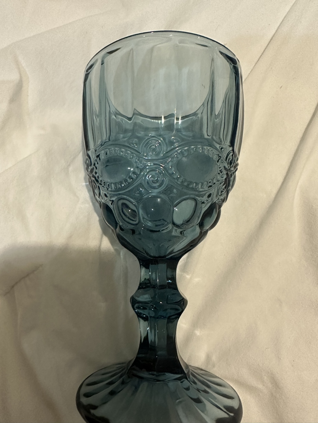 Set of 6 Blue Wine Glasses - photo 2