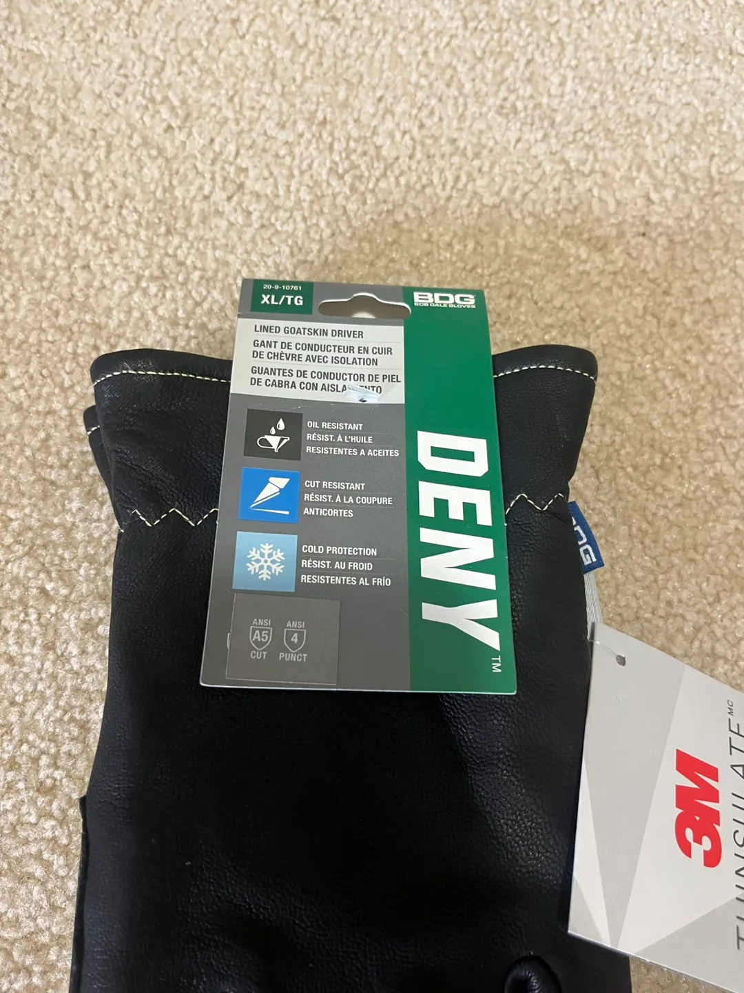 Deny Lined Goatskin Winter Gloves XL/TG image indicator(3)