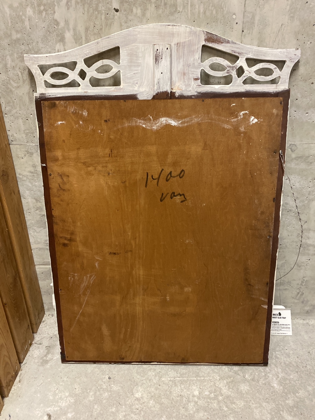 Vintage White Wooden Mirror - photo 2