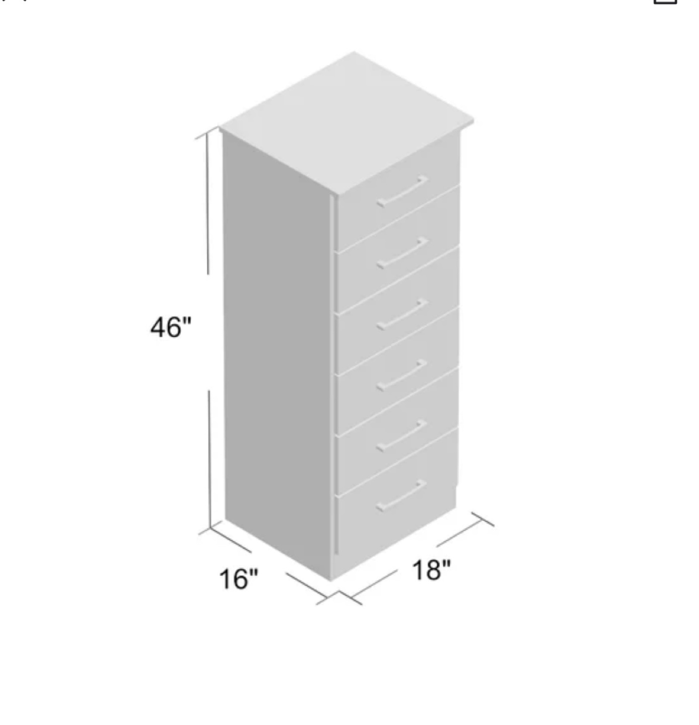 Tall 6 Drawer Chest - photo 2
