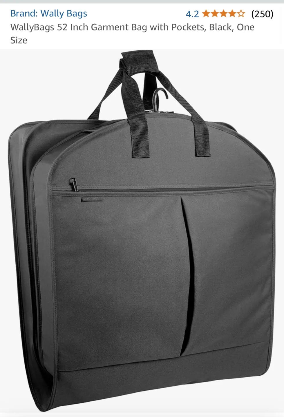 WallyBags 52 Inch Garment Bag with Pockets image indicator(5)