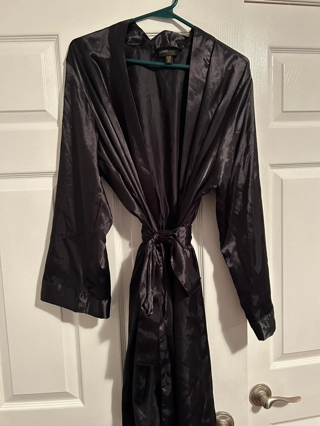 Black Satin Robe - Size L/XL image indicator(3)