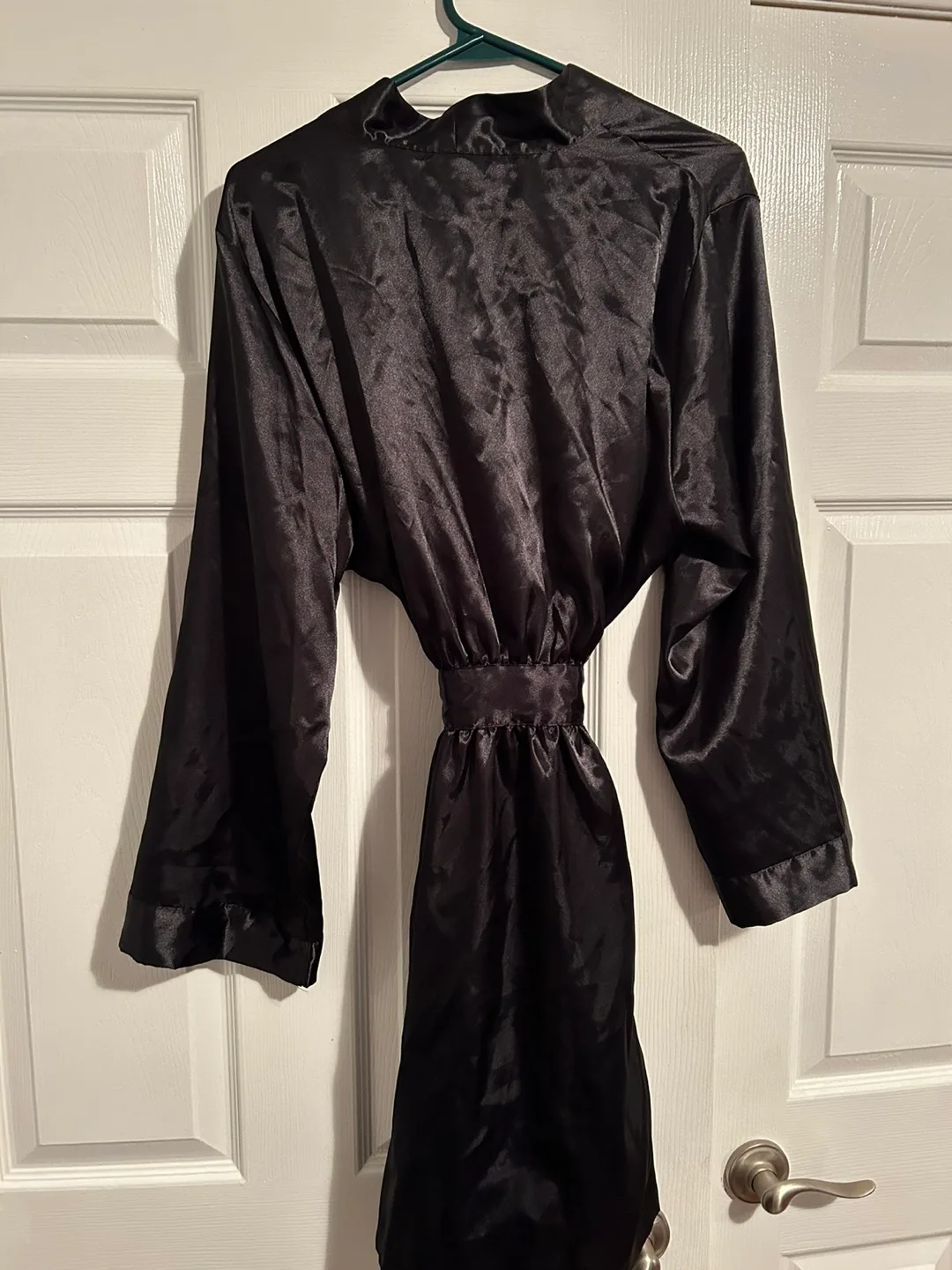 Black Satin Robe - Size L/XL image indicator(5)