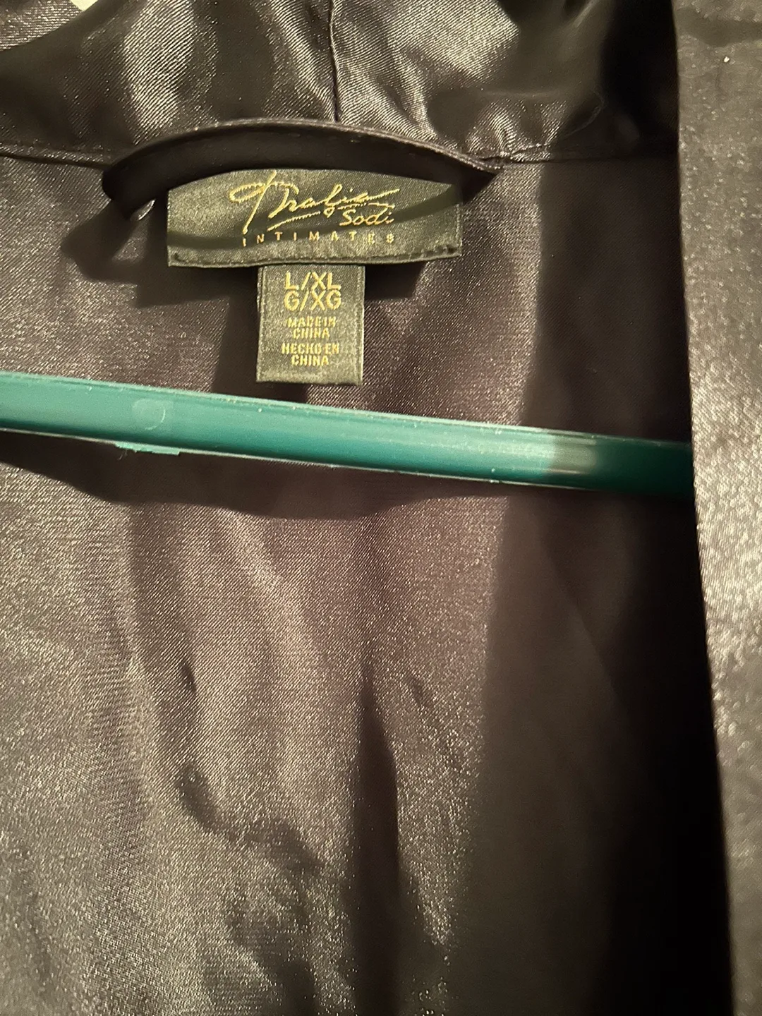 Black Satin Robe - Size L/XL image indicator(2)