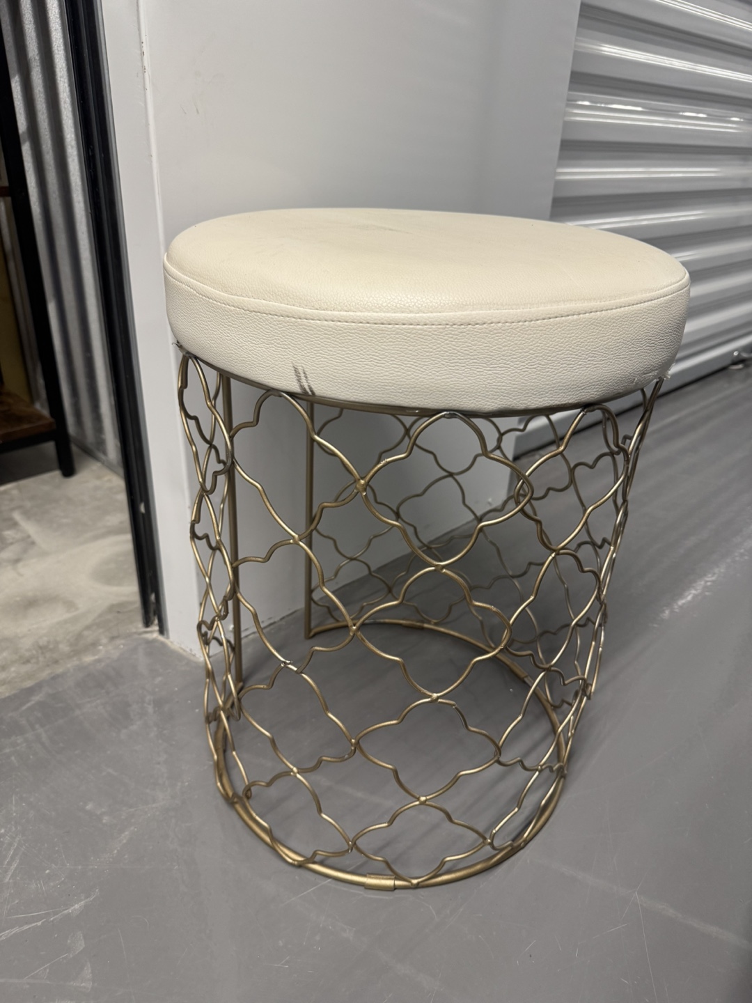 Gold Metal Ottoman